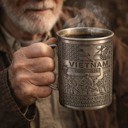 🎖️Vietnam Veteran Honor Coffee Mug – 1955-1975 Service Tribute