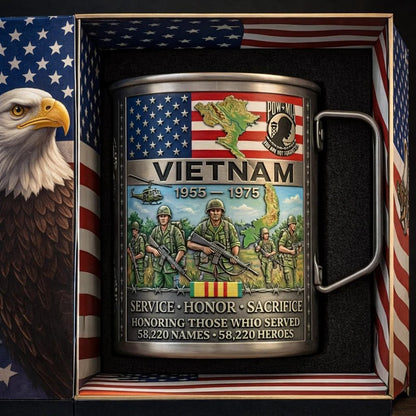 🎖️Vietnam Veteran Honor Coffee Mug – 1955-1975 Service Tribute