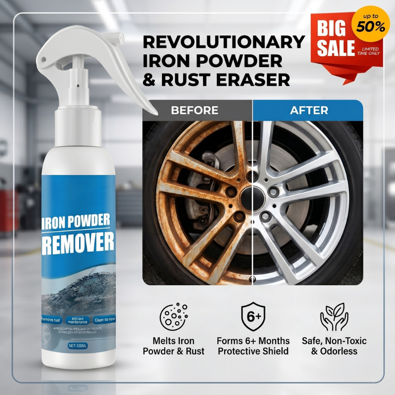 Instant Rust Remover Spray | No-Scrub Iron Dissolver & Auto-Seal Protection