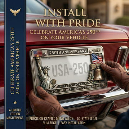 🔥🦅250th Anniversary Commemorative License Plate Frame