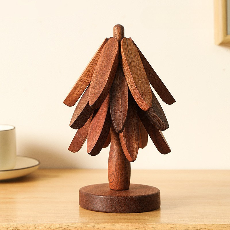 Tree-Shaped Coasters for Hot Dishes