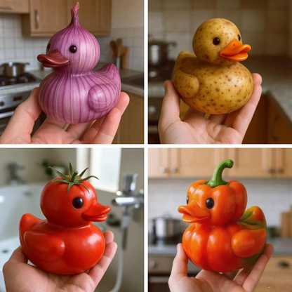 🦆 Whimsical Vegetable Duck Figurines 🥕