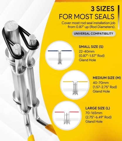 🛠️ 3-Pack Hydraulic Seal Installation Tool Kit