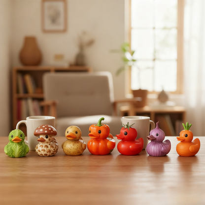 🦆 Whimsical Vegetable Duck Figurines 🥕