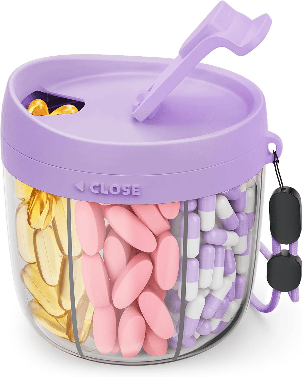 🎁Last Day Promotion🔥Pill Dispenser Bottle with 6 Compartments | Never Miss a Dose Again! 💊⏰