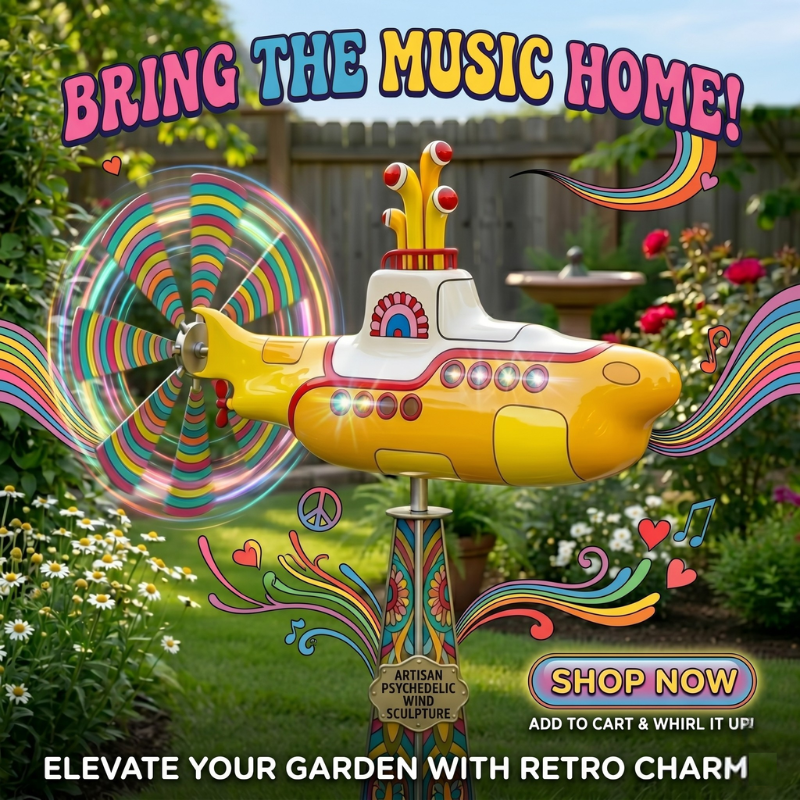 🔥🔥 Mother’s Day  70% Off--Retro Yellow Submarine Wind Spinner