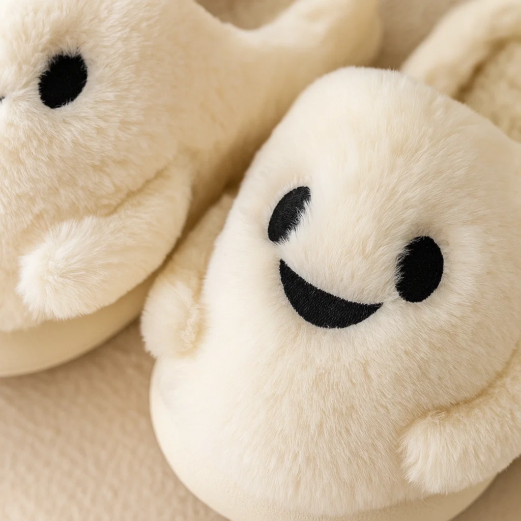 🟣Limited Edition Halloween Slippers – Pumpkin & Ghost Designs!