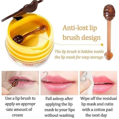 Bee Lip Balm Honey Pot 🍯 | Nourish with Natural Beeswax & Honey 🐝 - A Sweet Little Gift Idea