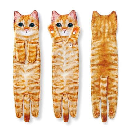 Funny Cat ＆ Dog Hand Towels