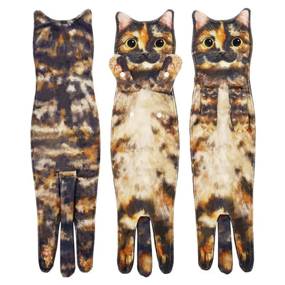 Funny Cat ＆ Dog Hand Towels