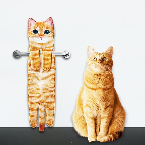 Funny Cat ＆ Dog Hand Towels