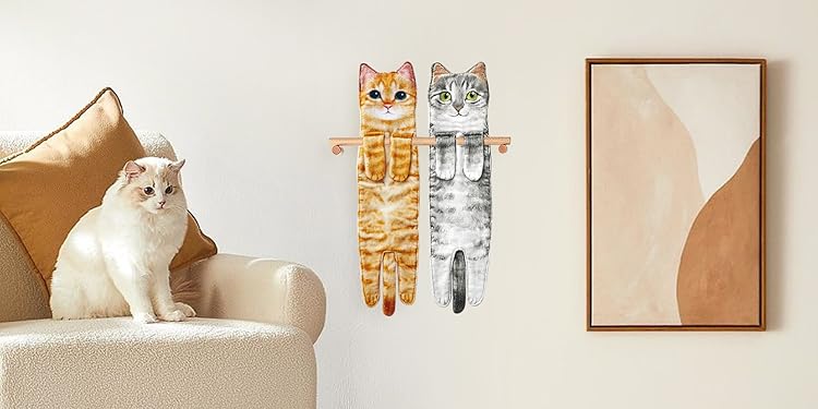Funny Cat ＆ Dog Hand Towels