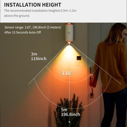 Smart Rechargeable LED Night Light with Motion Sensor 🌈✨