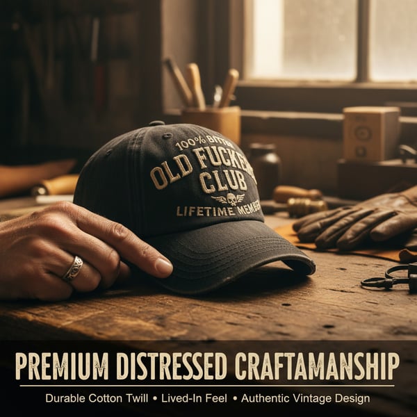 🧢 Vintage “Old Club” Lifetime Member Distressed Cap