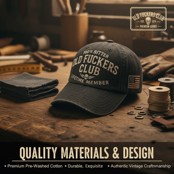 🧢 Vintage “Old Club” Lifetime Member Distressed Cap