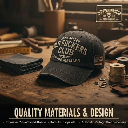 🧢 Vintage “Old Club” Lifetime Member Distressed Cap