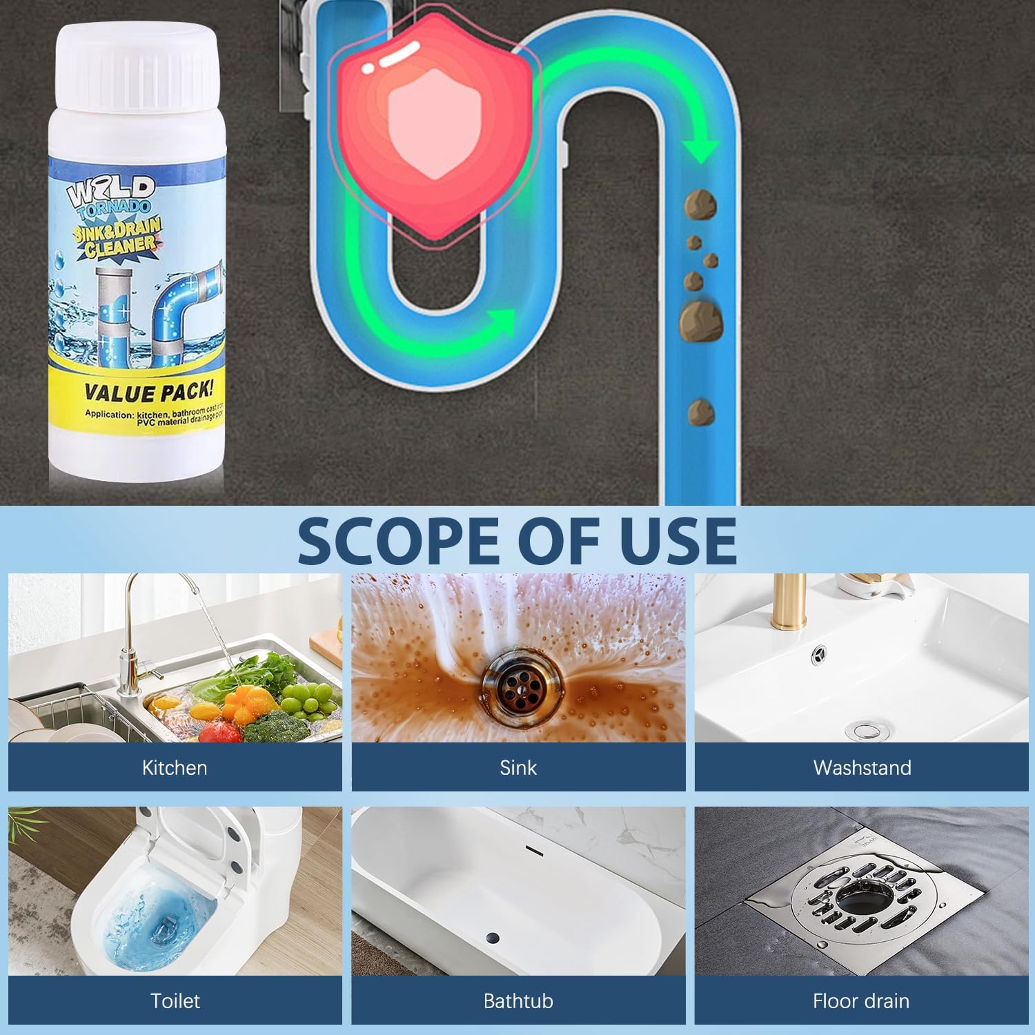 🔥 2026 New Collection - Safe Enzymatic Drain Cleaner That Protects Your Pipes & Family