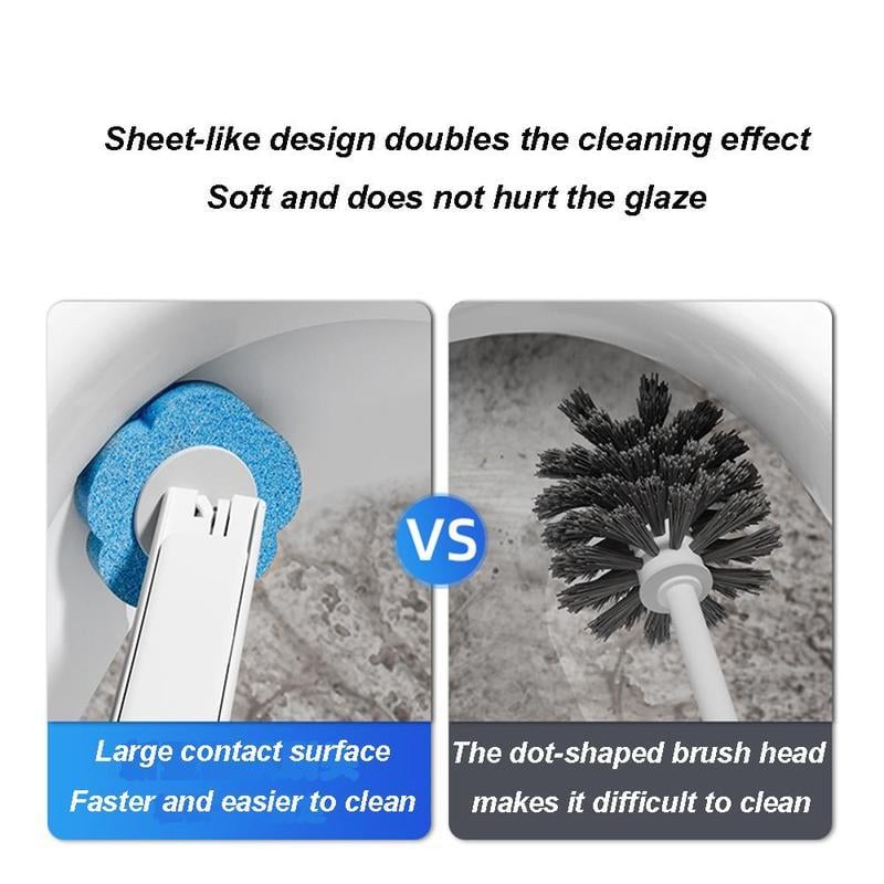 🔥New Year Sale – Disposable Toilet Brush, Toilet Bowl Wand Holder Set with 24PCS Cleaner Refills,Wall-Mount Scrubbing Toilet Brush Bathroom Cleaning Kit
