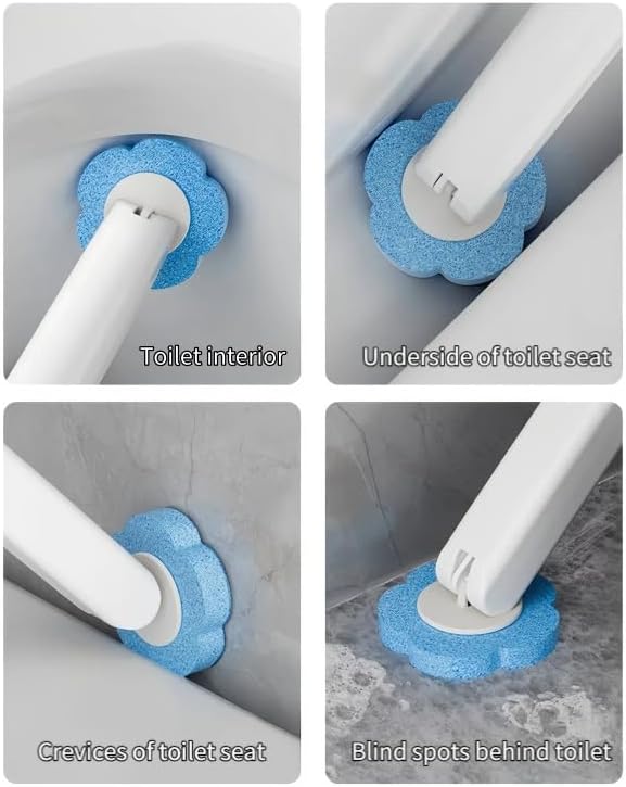 Disposable Toilet Brush Set with 24 Brushs Heads