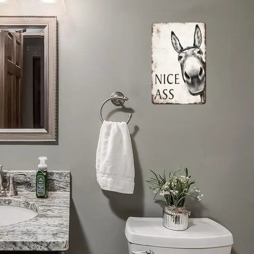 🚽 Fun English bathroom sign