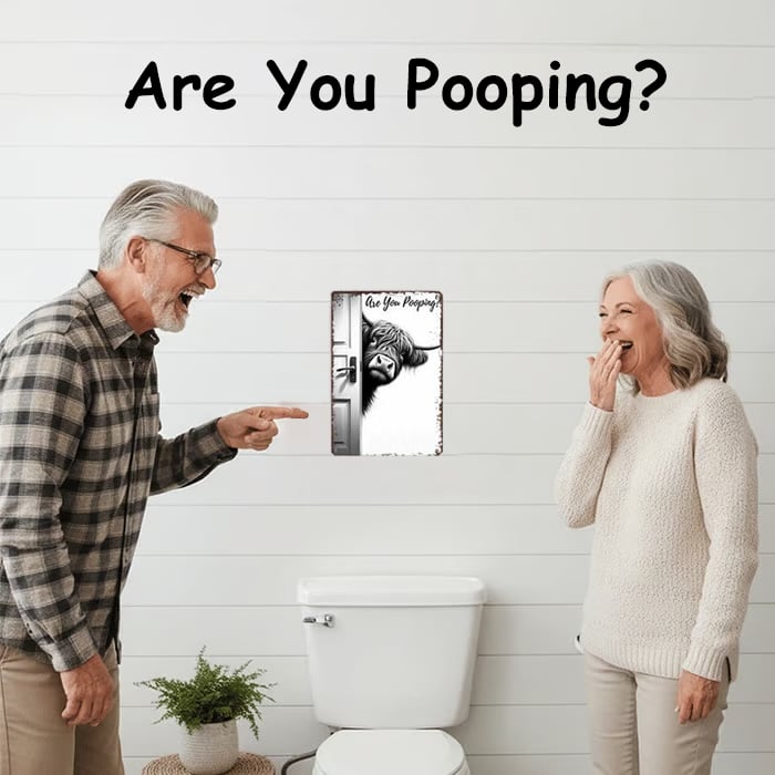 🚽 Fun English bathroom sign