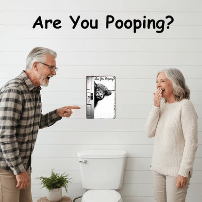 🚽 Fun English bathroom sign