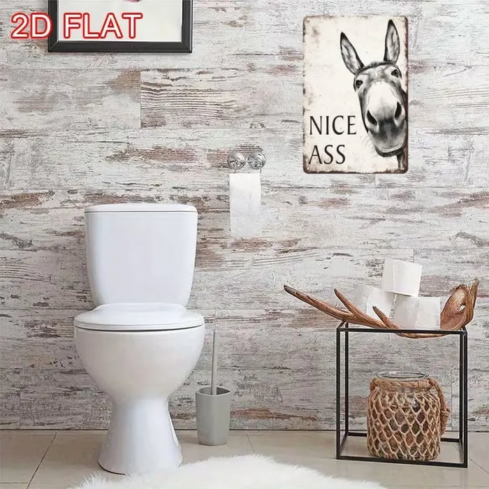 🚽 Fun English bathroom sign