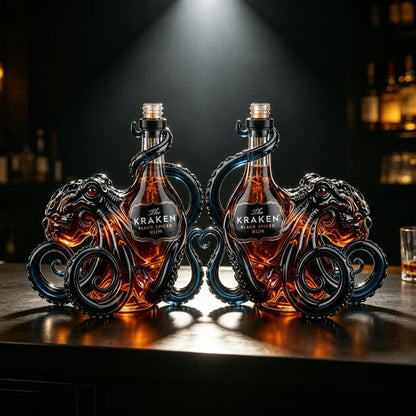 🎁 Father’s Day 49% OFF - The Kraken Rum Edition 3D Octopus Bottle 🐙🥃