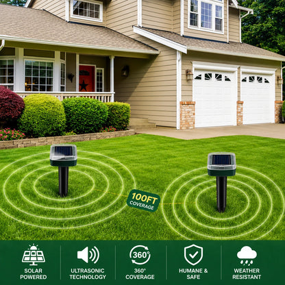 🌸Spring Sale 50% OFF☘️Solar Powered Waterproof Screw Mole Repellent