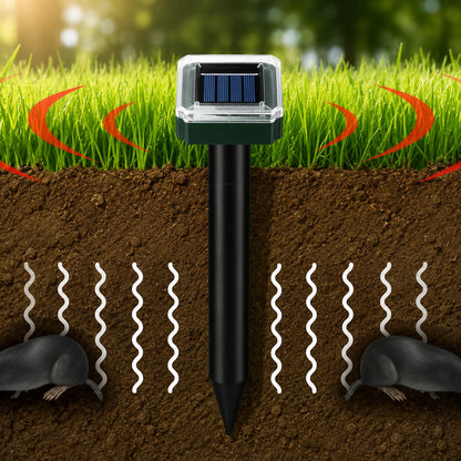 🌸Spring Sale 50% OFF☘️Solar Powered Waterproof Screw Mole Repellent
