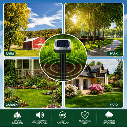 🌸Spring Sale 50% OFF☘️Solar Powered Waterproof Screw Mole Repellent