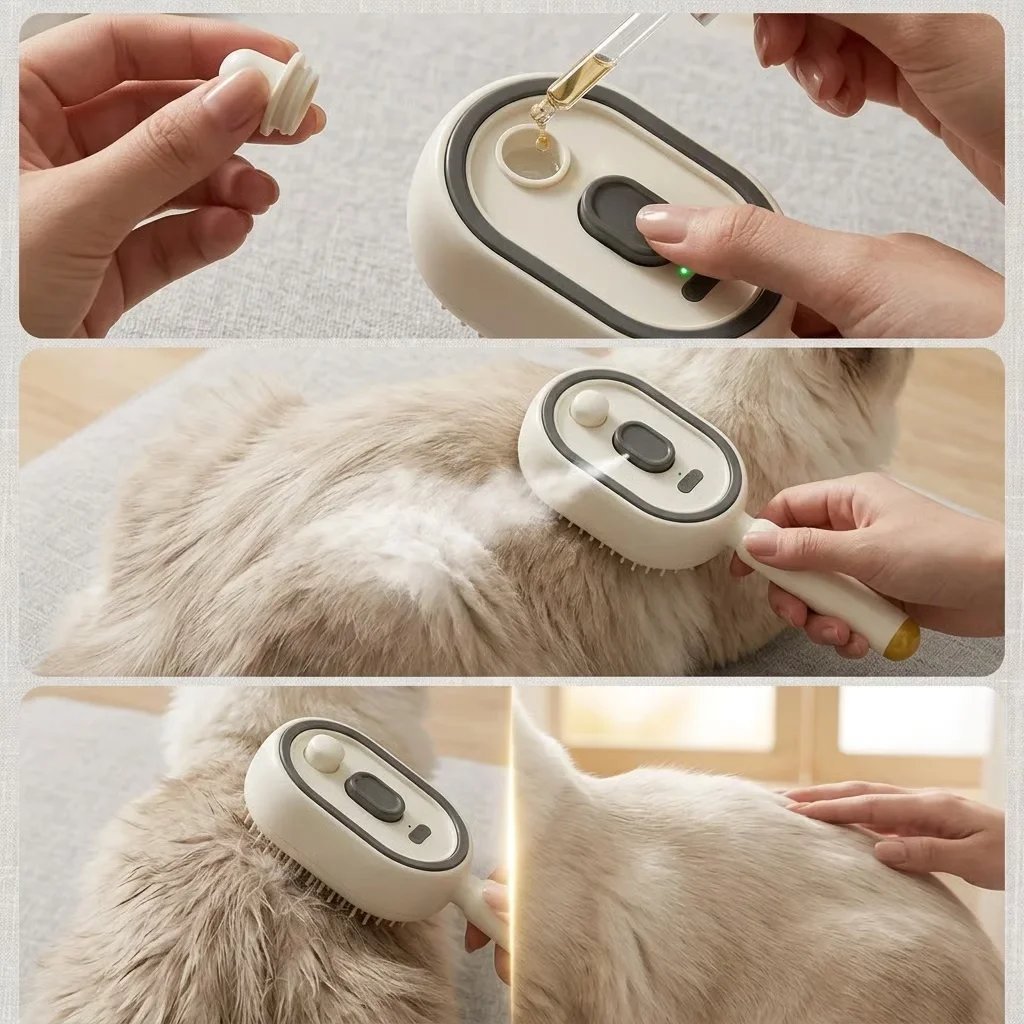 🔥4-in-1 Electric Spray Hair Brush-Electric Spray Air Cushion Massage Comb