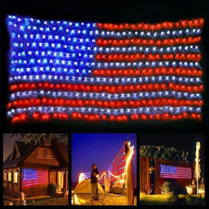 🔥50% Off Sale on July 4-----Solar American Flag Lights Outdoor