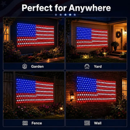 🔥50% Off Sale on July 4-----Solar American Flag Lights Outdoor