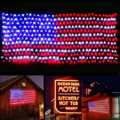 🔥50% Off Sale on July 4-----Solar American Flag Lights Outdoor