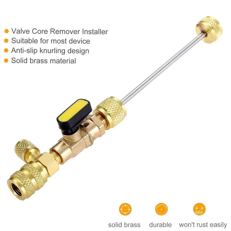 🧰Home & Auto AC Valve Core Remover Installer Tool