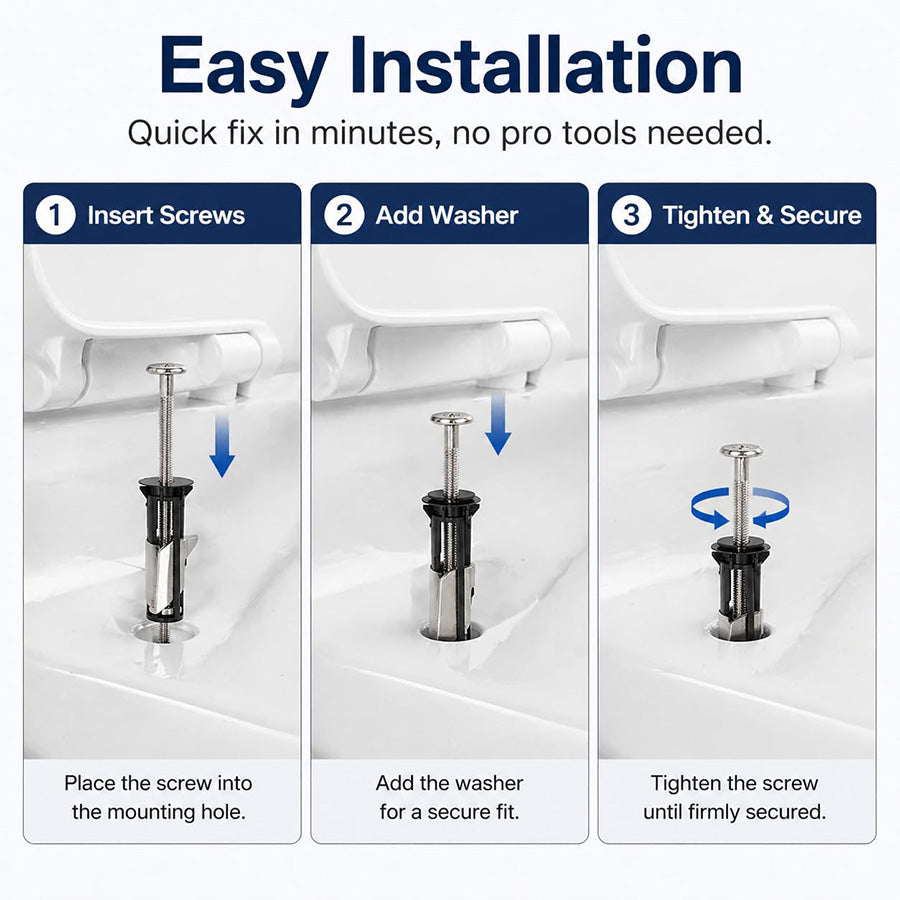 🔥Last Day 50% OFF🔥Heavy Duty Toilet Seat Fastener Bolt Kit (A Set of 2 Pcs)