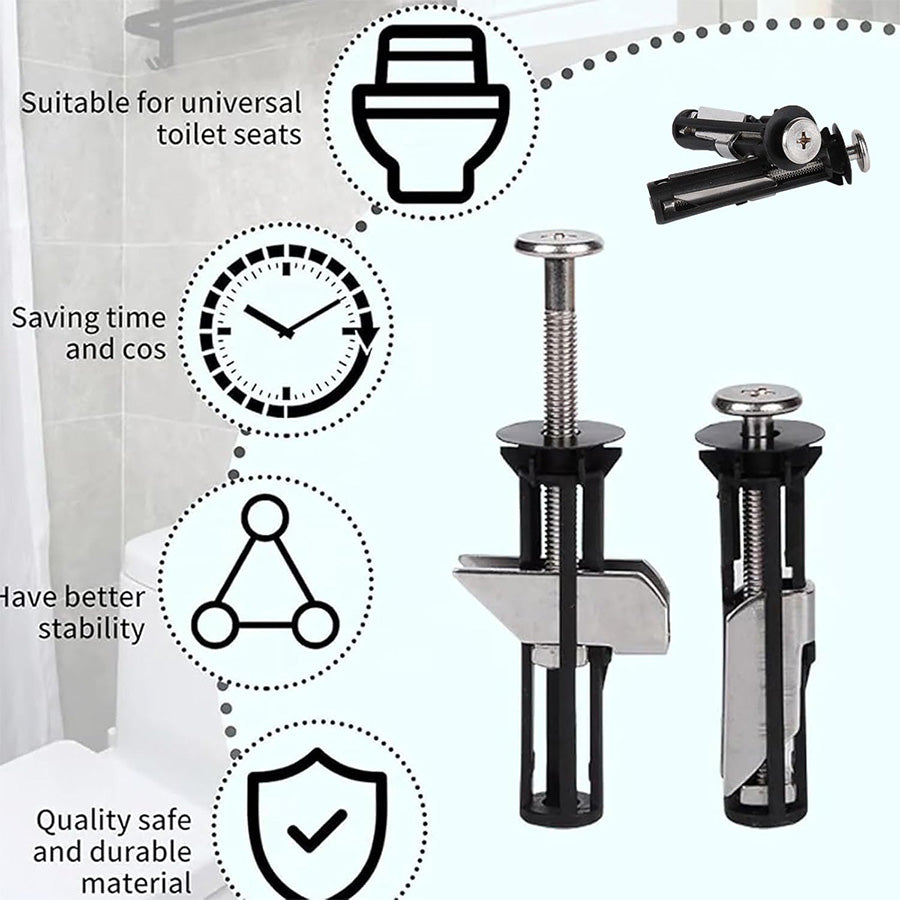 🔥Last Day 50% OFF🔥Heavy Duty Toilet Seat Fastener Bolt Kit (A Set of 2 Pcs)