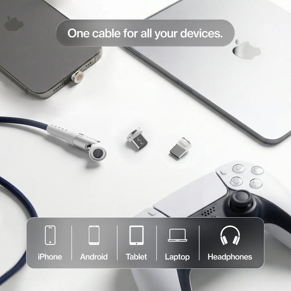 🔥360 Pro Cable: 5-in-1 Universa(🚀10x Faster Than Traditional Cables)