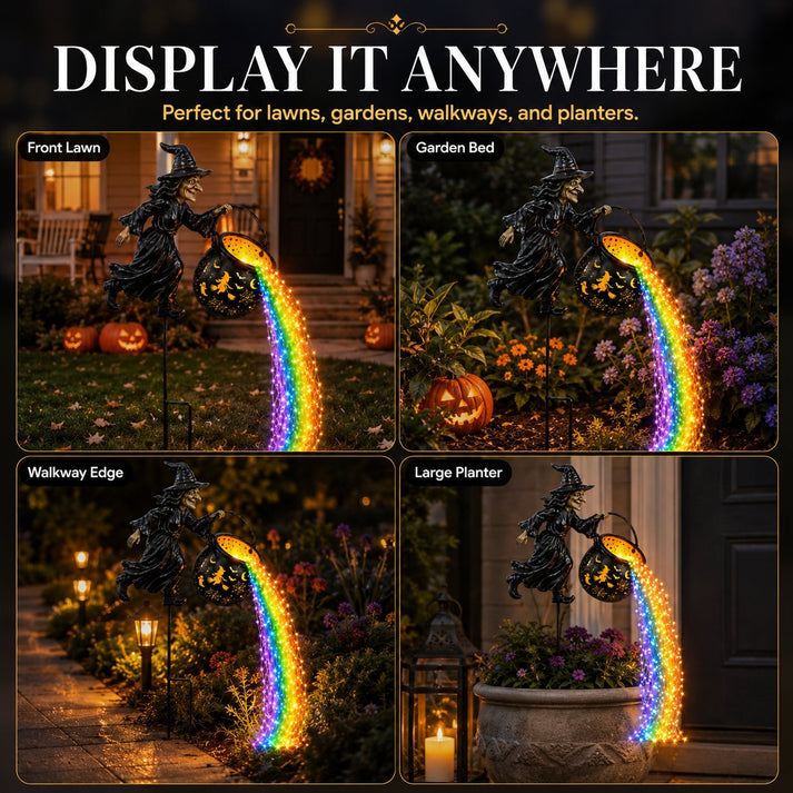 🔥LAST DAY 50% OFF -Halloween Witch Cauldron Garden Light