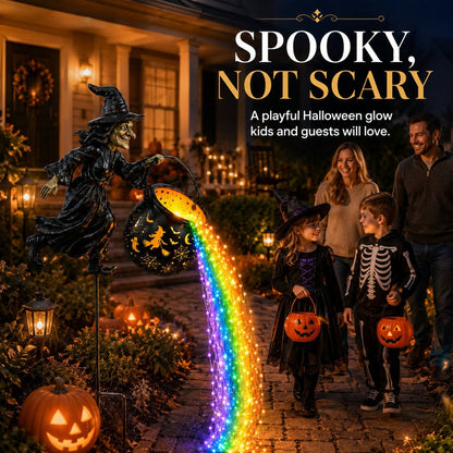 🔥LAST DAY 50% OFF -Halloween Witch Cauldron Garden Light