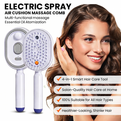 🔥4-in-1 Electric Spray Hair Brush-Electric Spray Air Cushion Massage Comb