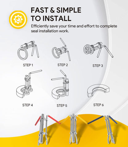 🛠️ 3-Pack Hydraulic Seal Installation Tool Kit